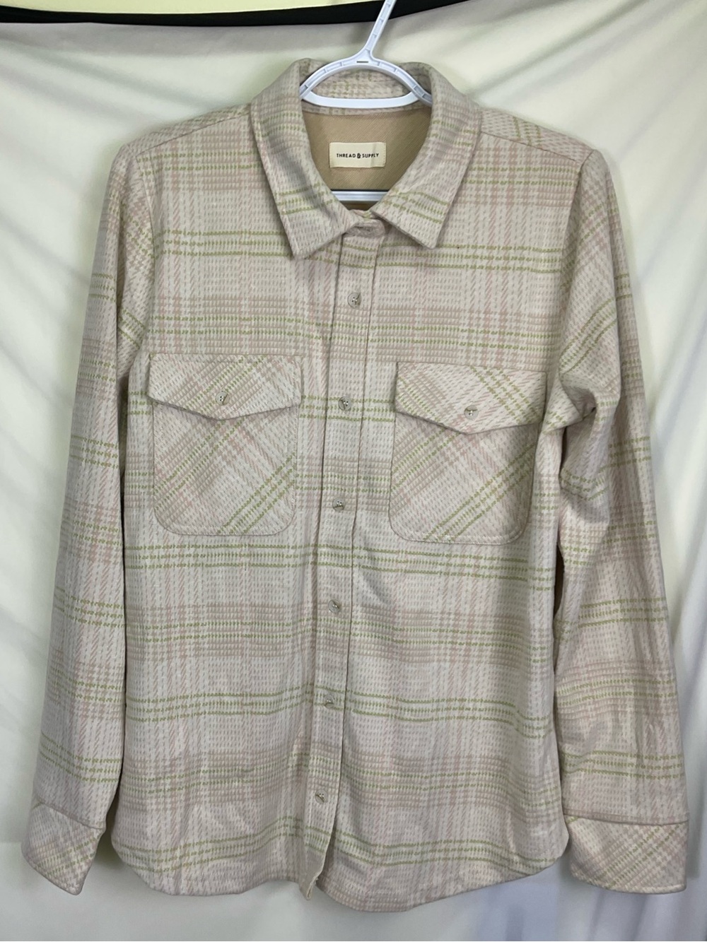 Thread & Supply Lewis Shirt in Cream Multi Plaid